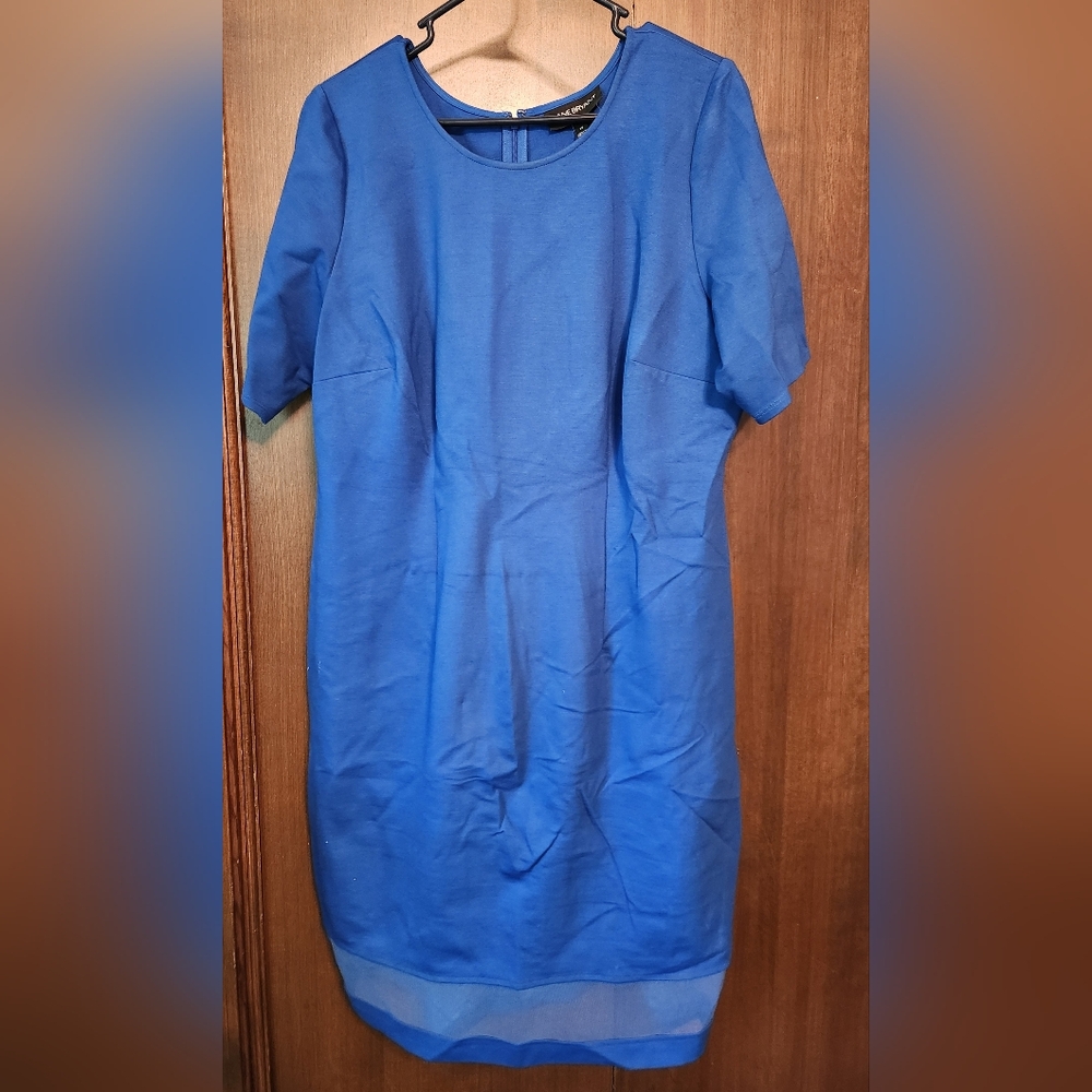 Elegant Blue Short Sleeve Dress